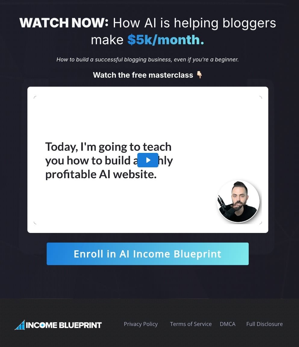 AI Income Blueprint masterclass bridge page